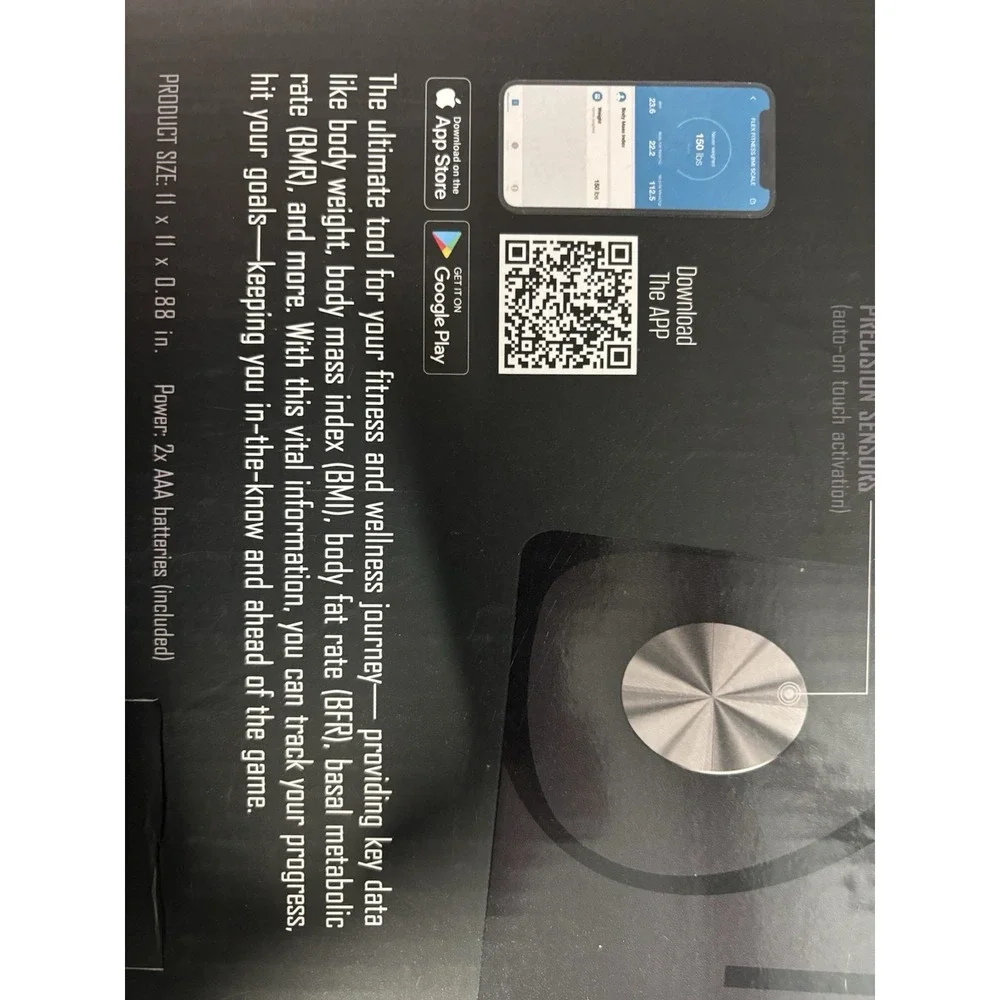 Flex Fitness BMi‎ Scale, Full Body Monitoring, Tracking Mobile App